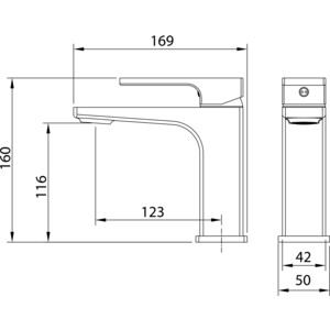 Смеситель для раковины Grossman Pragma хром глянцевый (510.K35.03.100)