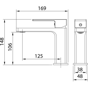 Смеситель для раковины Grossman Style хром глянцевый (510.K35.05.100)