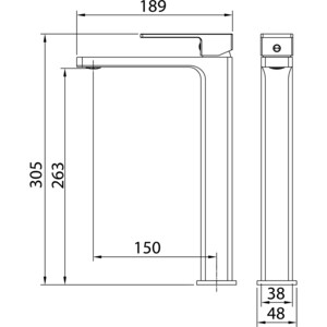 Смеситель для раковины Grossman Style черный матовый (520.K35.05.210)