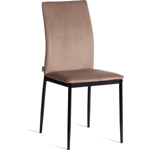 Стул TetChair CAPRI (mod. BC565-DC), металл, флок, 43 х 53 х 92 см, Beige (бежевый) HLR8 / черный (21260)