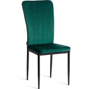 Стул TetChair VERTER (mod. BC577-DC), металл, флок, 41 х 52 х 95 см, Green (зеленый) HLR56 / черный (21250)