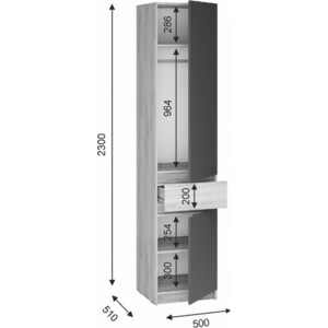 

Шкаф Woodville Молд 500 дуб крафт золотой / серый графит (581545), Молд 500 дуб крафт золотой / серый графит (581545)