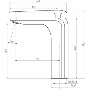 Смеситель для раковины Профсан Дизайн PSM-500-5 хром