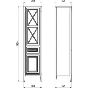 Пенал ASB-woodline Монте 40 благородный бежевый (10801)