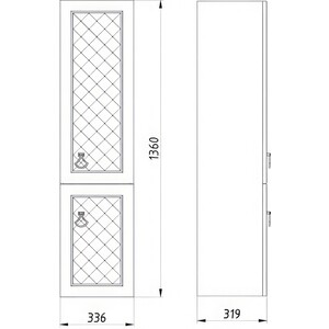 Пенал ASB-woodline Верано 40 благородный бежевый (12000)