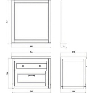 Тумба с раковиной ASB-woodline Толедо 85 подвесная, капучино (11212, 23539)