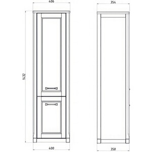 Пенал ASB-woodline Толедо 40 подвесной, капучино (11226)