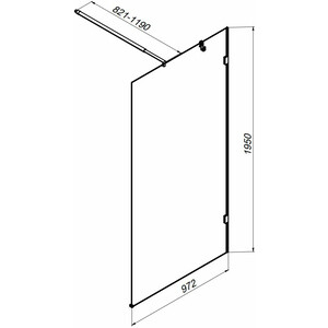 Душевая перегородка Am.Pm X-Joy 100х195 прозрачная, хром (W94WI-100-F1-MTE)