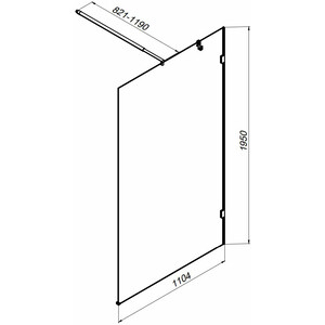 Душевая перегородка Am.Pm X-Joy 110х195 прозрачная, хром (W94WI-110-F1-MTE)