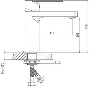 Смеситель для раковины Haiba HB617 хром (HB10617)