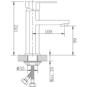 Смеситель для раковины Haiba HB806 сатин (HB10806)