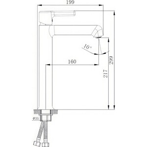 Смеситель для раковины Haiba HB814-7 черный (HB11814-7)