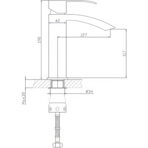 Смеситель для раковины Haiba HB815 сталь (HB10815)