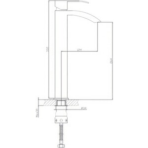 Смеситель для раковины Haiba HB815 сталь (HB11815)