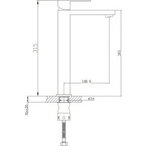 Смеситель для раковины Haiba HB803-7 черный (HB11803-7)