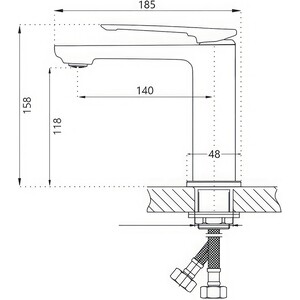 Смеситель для раковины Haiba HB817-3 пепельный (HB10817-3)