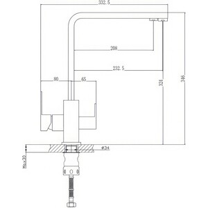 Смеситель для кухни Haiba HB803-2 сталь (HB76803-2)