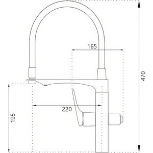 Смеситель для кухни Haiba HB816 с подключением фильтра, хром (HB76816)