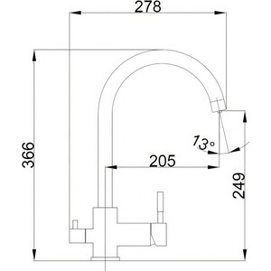 Смеситель для кухни Haiba HB819-8 с подключением фильтра, белый (HB76819-8)