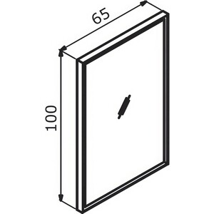 Зеркало ORKA Cube 65х100 c подсветкой, белое матовое (3000368)