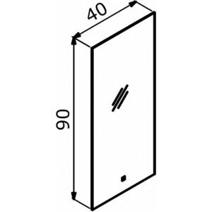 Зеркало ORKA Ferla 40х90 c подсветкой (3005795)