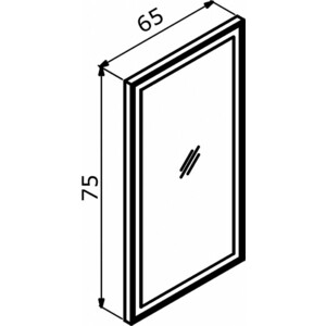 Зеркало ORKA Lisbon 65х75 c подсветкой, черное матовое (4000118)