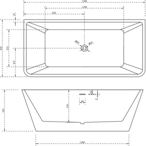 Акриловая ванна Abber 170х80 отдельностоящая (AB9212-1.7)