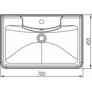 Раковина мебельная Style line Атлантик 70 (СС-00002286)