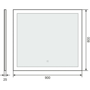 Зеркало Uperwood Barsa 90х80 подсветка, сенсор, антизапотевание (2930205445)