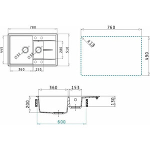 Кухонная мойка Uperwood Quartz Premium UPD-05-02 бежевая