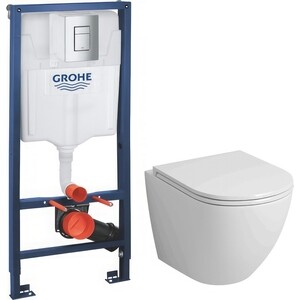 

Комплект унитаза Grossman Tornado с сиденьем микролифт, инсталляцией Grohe и кнопкой хром (GR-4455SQ, 38772001), Tornado с сиденьем микролифт, инсталляцией Grohe и кнопкой хром (GR-4455SQ, 38772001)
