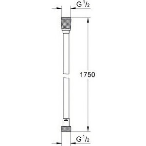 Душевой шланг Grohe Silverflex 1750 мм, с защитой от перекручивания, хром (28388001)