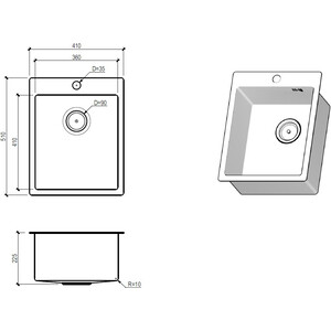 Кухонная мойка Floracio Steel F.4151.SSD нержавеющая сталь с декором