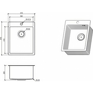 Кухонная мойка Floracio Steel F.4151.GDD золото матовое с декором