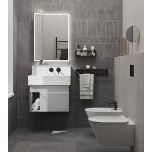 Тумба с раковиной Kerama Marazzi Logica M 65 серая (LO.M.65\GRAY, LO.M.wb.65)