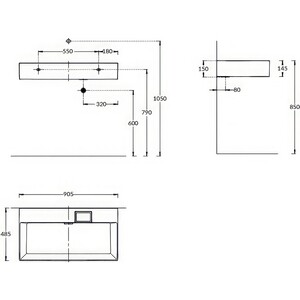 Раковина мебельная Kerama Marazzi Logica 90 (LO.wb.90.0)