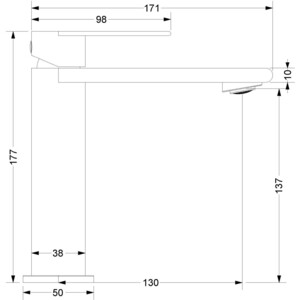 Смеситель для раковины Vincea Vogue (SS) вороненая сталь (VBF-2VS1GM)