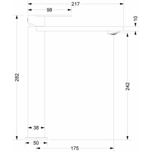 Смеситель для раковины Vincea Vogue (SS) черный (VBF-2VS2MB)