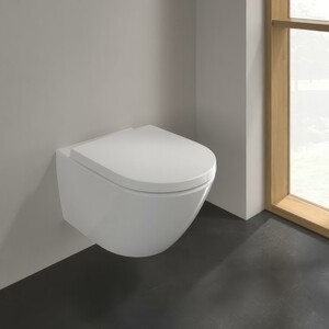 Унитаз подвесной безободковый Villeroy Boch Subway 3.0 CeramicPlus с сиденьем микролифт (4670TSR1)