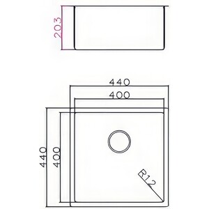 Кухонная мойка Grandex Aqua Proline 44 sat (303413)