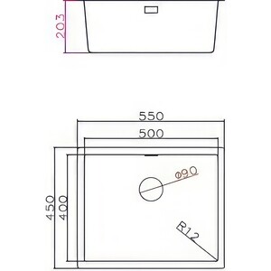 Кухонная мойка Grandex Aqua Proline 55 sat (300206)