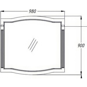 Зеркало Opadiris Лаура 98х90 белый матовый (Z0000012819)