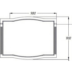 Зеркало Opadiris Лаура 118х90 белый матовый (Z0000012471)