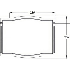 Зеркало Opadiris Лаура 118х90 белый матовый с золотой патиной (Z0000009325)