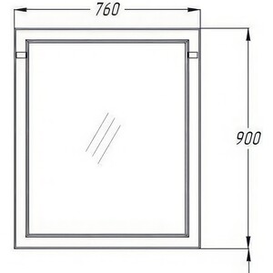 Зеркало Opadiris Омега 76х90 белый матовый (00-00007362)