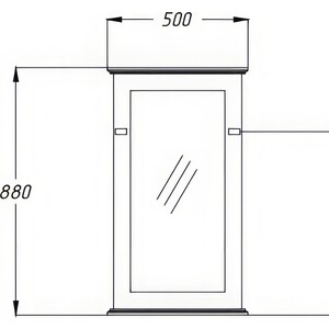 Зеркало Opadiris Палермо 50х88 белый матовый (Z0000008556)