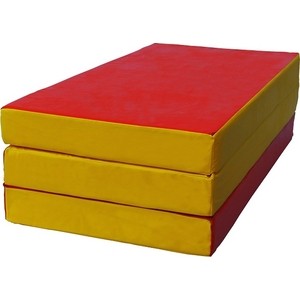 Мат КМС № 4 (100x150x10 см) красный/жёлтый складной