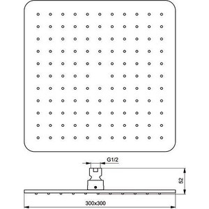 Верхний душ Ideal Standard Idealrain cube l1 (B0025AA)