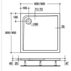 Душевой поддон Ideal Standard Ultra flat 80х80 см (K517201)