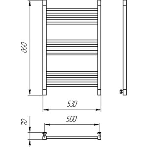 Полотенцесушитель водяной Тера Богема-люкс 500х800 мм (ПСВ-32-07)